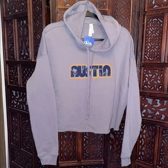 NWT Gray Hoodie Sweatshirt Size L - Picture 1 of 6